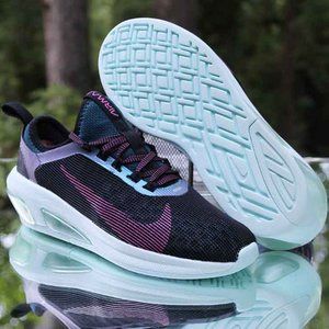 Nike Air Max Fly Women’s Size 6 Running Shoes Black Fuchsia Teal AT2505-001